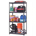 4-Tier Heavy Duty Steel Shelving Unit in Black Q303126