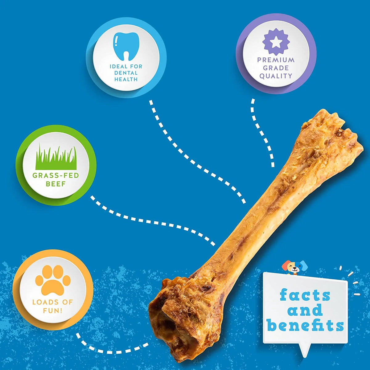 Roasted Beef Shin Bone Dog Treats 3 Pack P796710