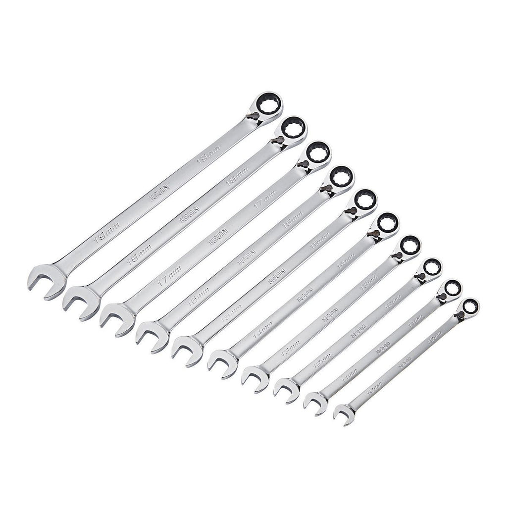 Metric Ratcheting Combination Wrench Set, 10-Piece W8762