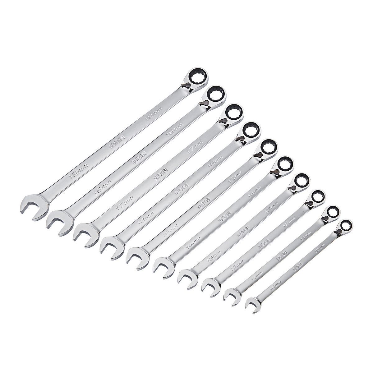 Metric Ratcheting Combination Wrench Set, 10-Piece W8762
