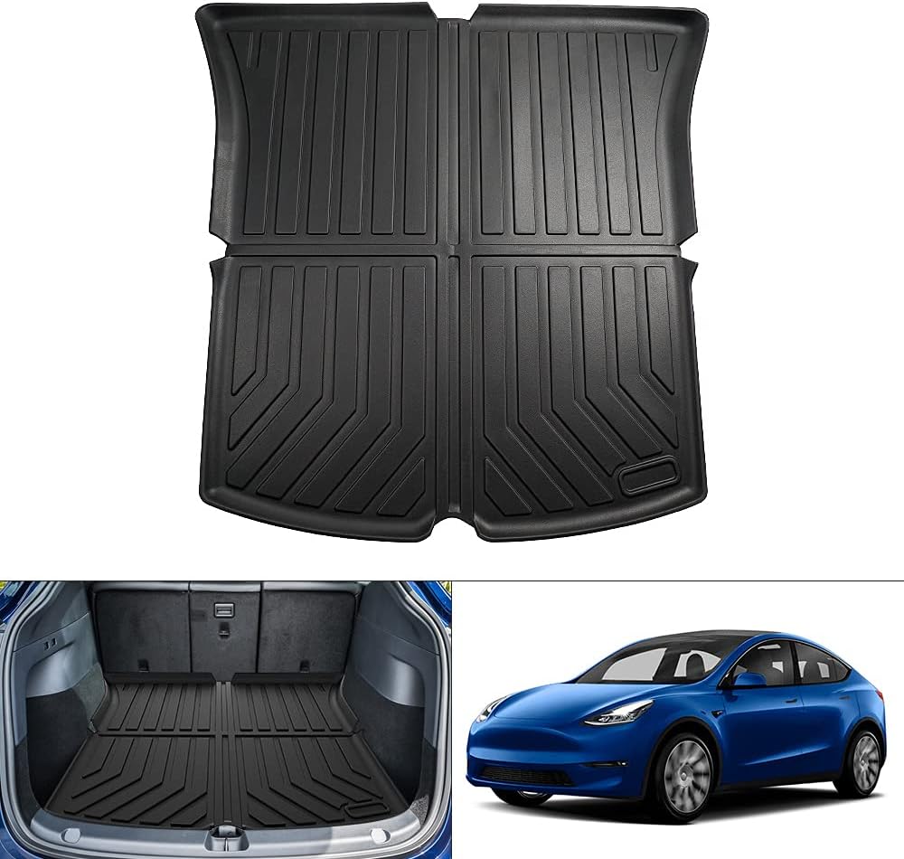 Custom Fit Car Cargo Mat for Tesla Model Y All Weather Cargo Liner Rear Trunk Liner Non-Slip TPO Y5490