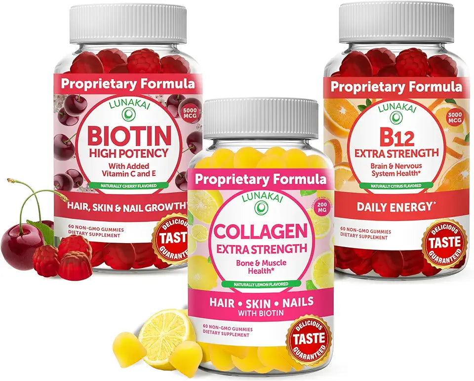 Collagen Biotin Vitamin B12 Gummy Supplement D5240
