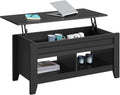 Black Lift Top Coffee Table with Hidden Storage Drawers H3669
