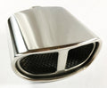 Double Wall Rolled Oval Split Stainless Steel Exhaust Tip Pack of 2 Y188