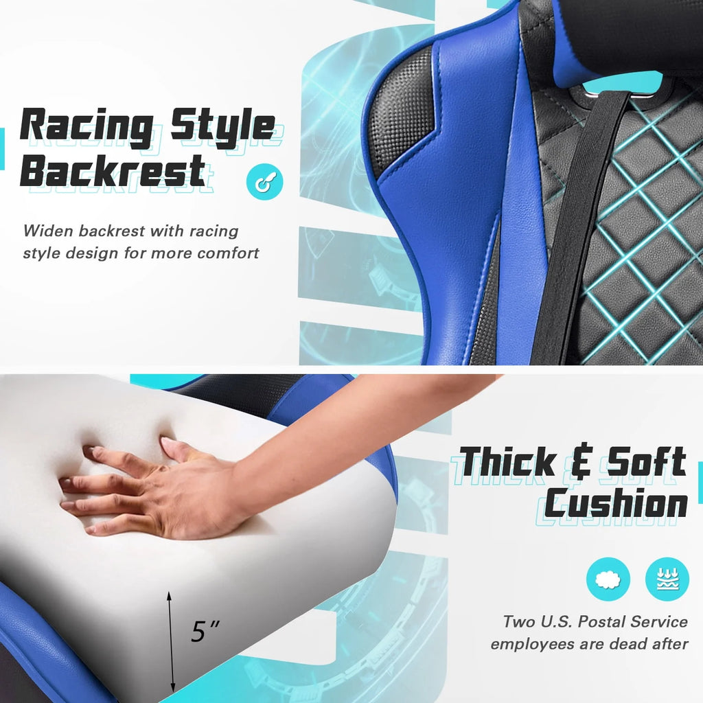 Red Ergonomic Gaming Chair with Headrest and Lumbar Support S64310