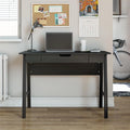 Black Oak Computer Desk with Drawer E976