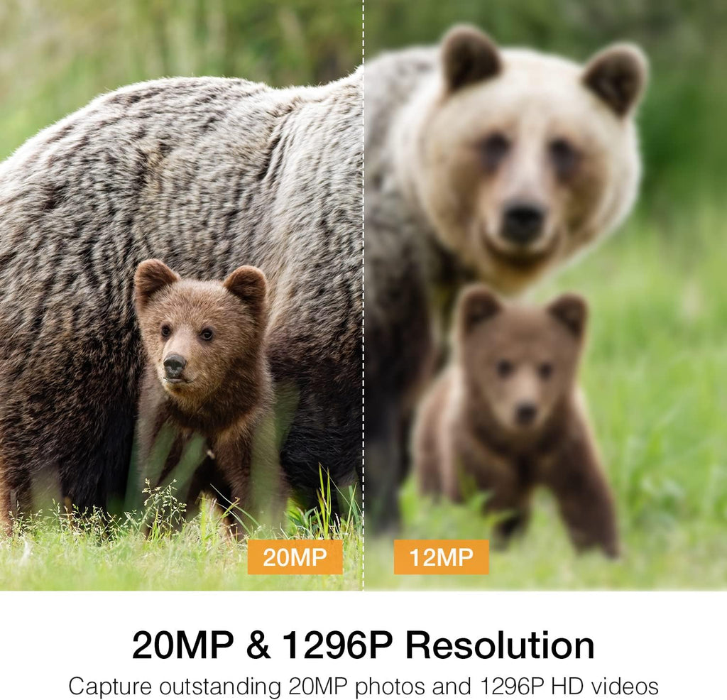 20MP 1296P WiFi Bluetooth Trail Camera with 940nm No Glow IR Night Vision Waterproof J890