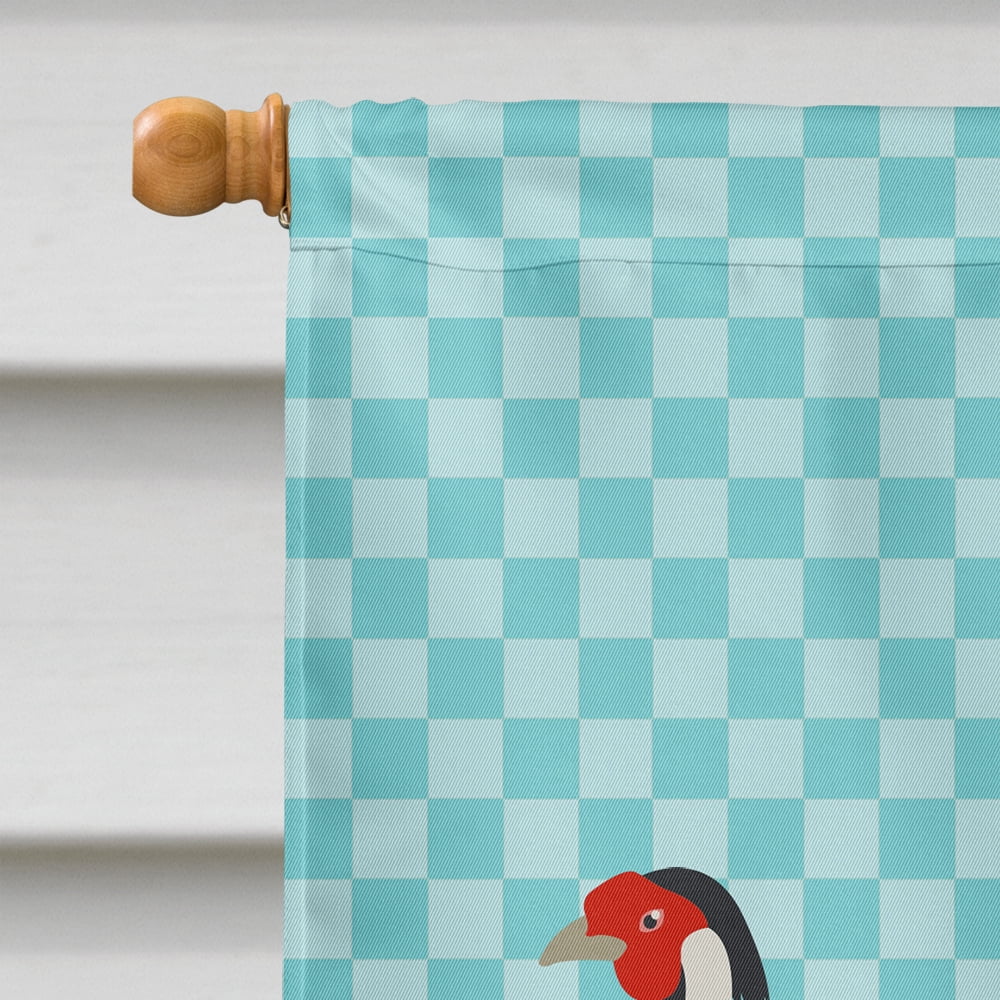 Silver Pheasant Blue Check Flag Canvas House Size Large T61354