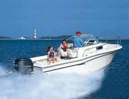 Semi-Custom Boat Cover for Walk-Around Cuddy Cabin Boats with Outboard Motor F85422