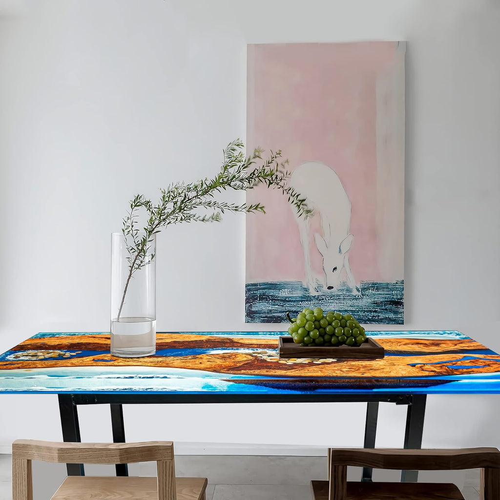 Blue Resin Wood River Dining Table P743181