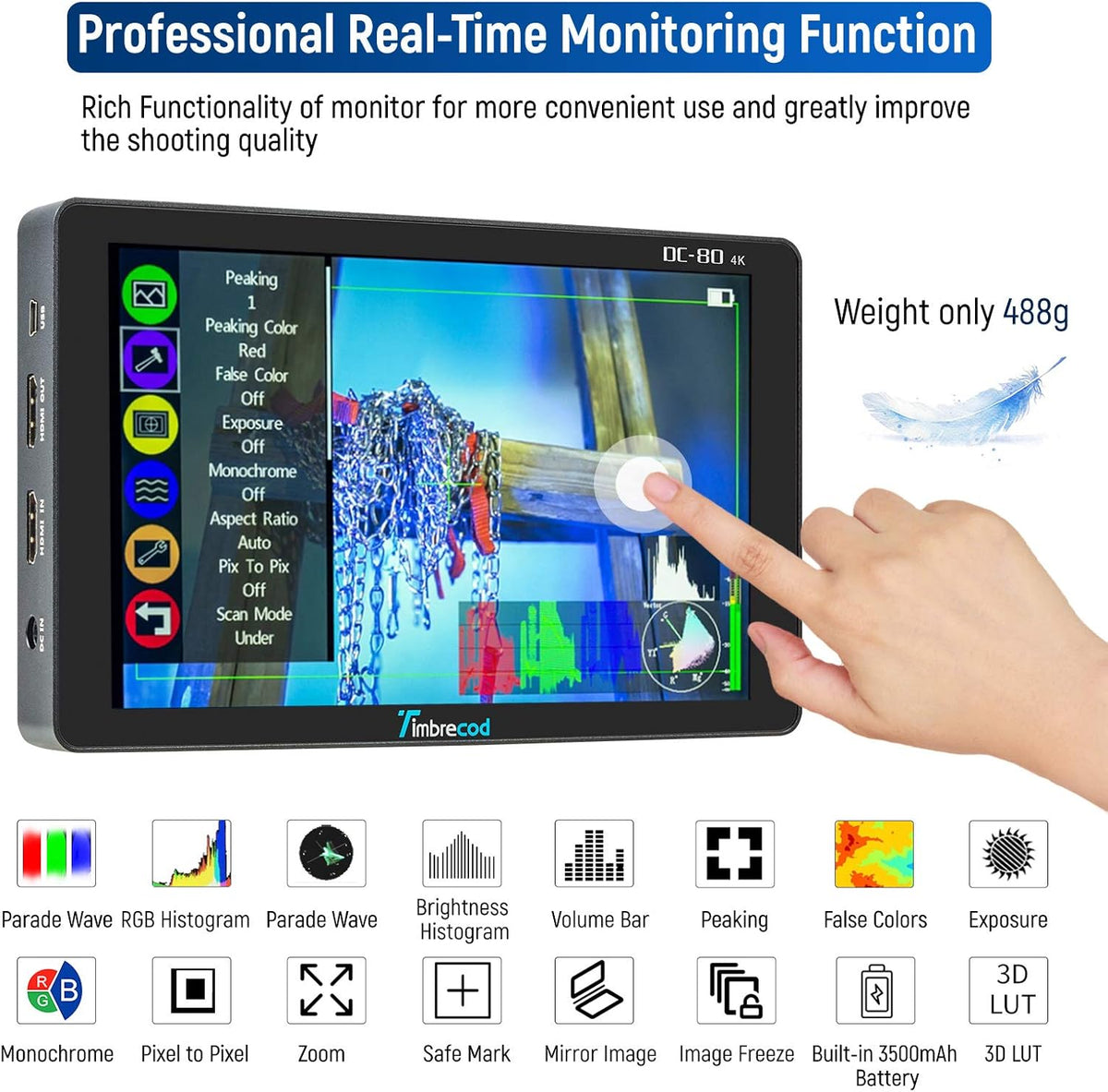 7" Touch Screen Camera Video Monitor L5421