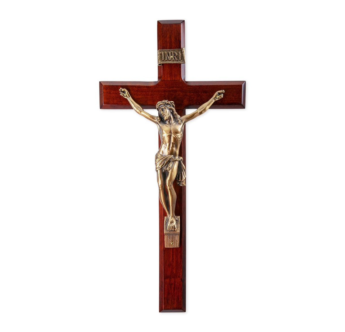Dark Cherry Wood Wall Crucifix L964634