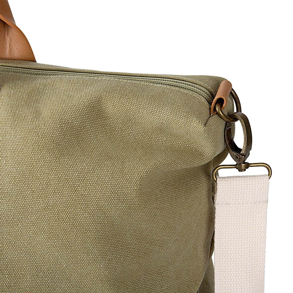 Green Washed Canvas Weekender O50645