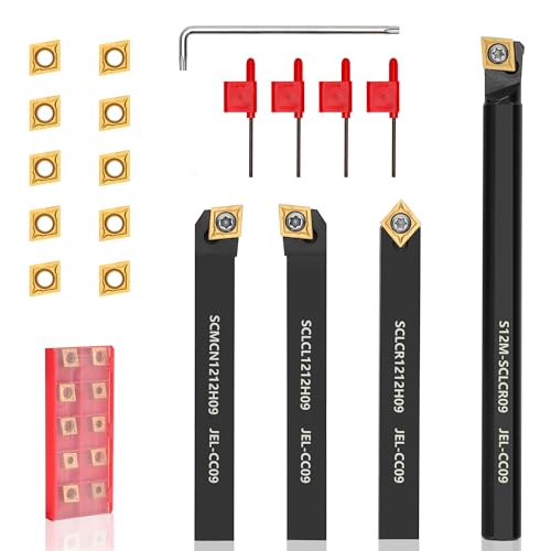 21Pcs 3/8'' 10mm Shank Carbide Turning Tool Set with 14Pcs Inserts R821285