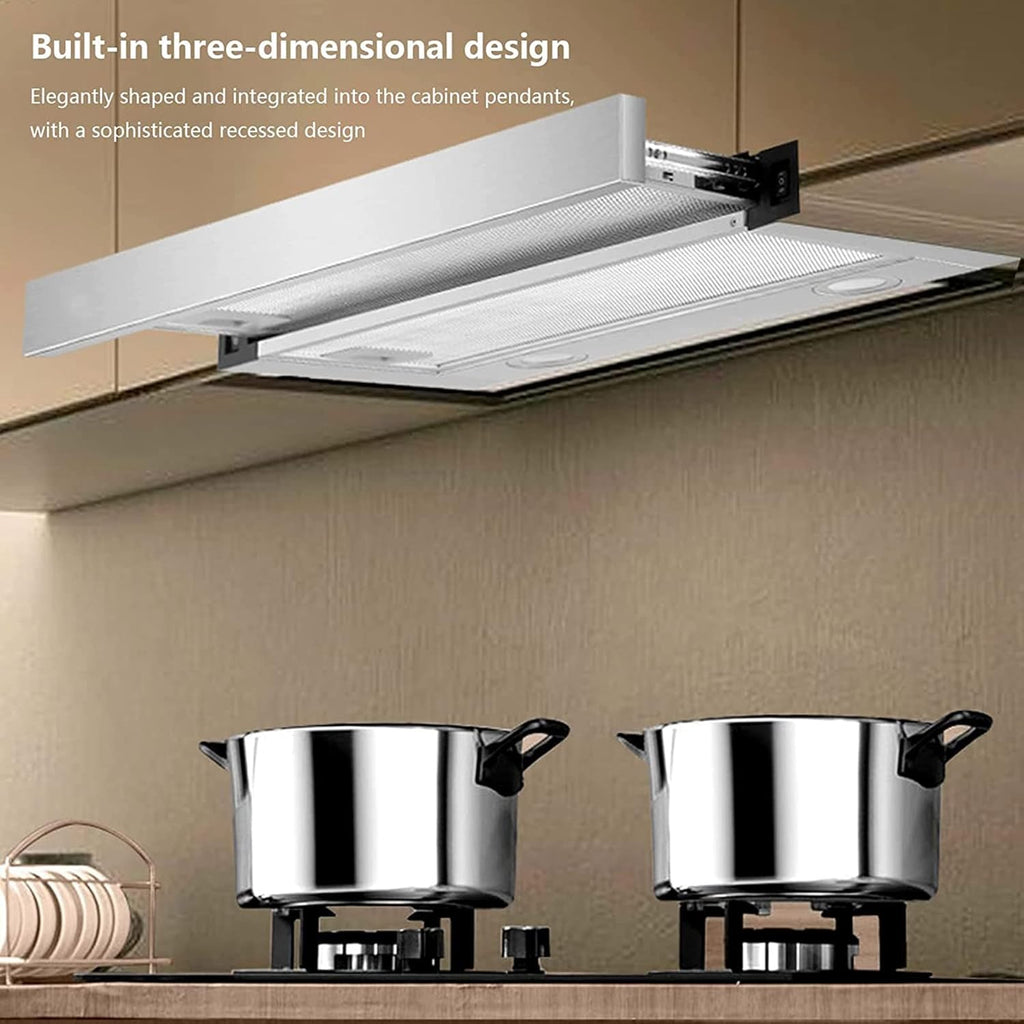 Stainless Steel 600mm Built-in Extractor Hood with LED Light B5347