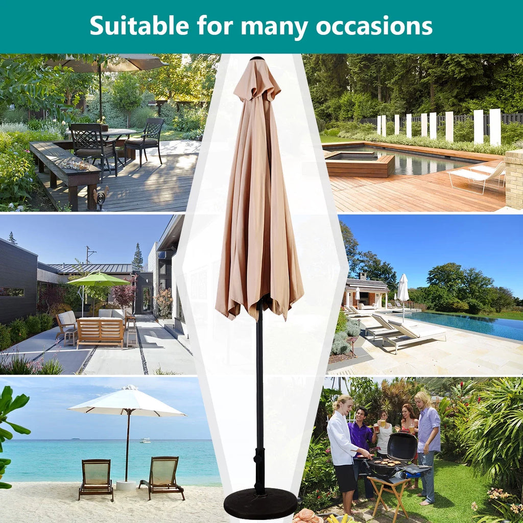 10FT Beige Patio Umbrella D6934