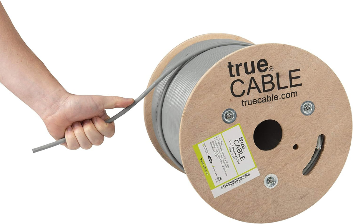 500ft White 23AWG Solid Bare Copper Bulk Ethernet Cable Q2178