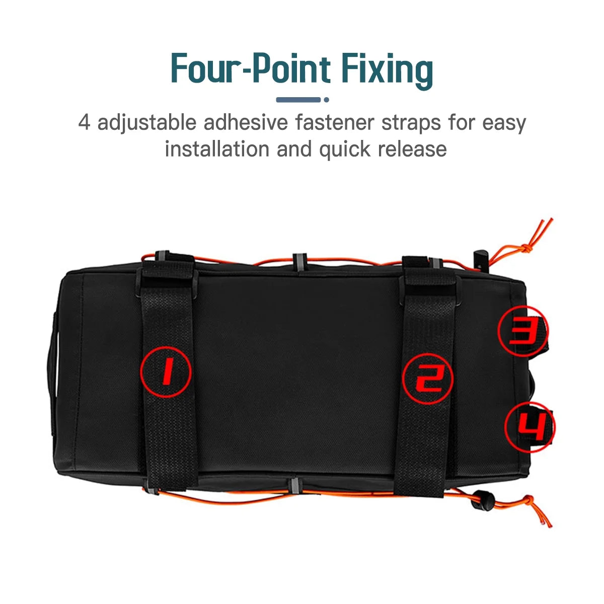 Waterproof Rear Seat Bike Bag with 2 Side Hanging Bags G2246