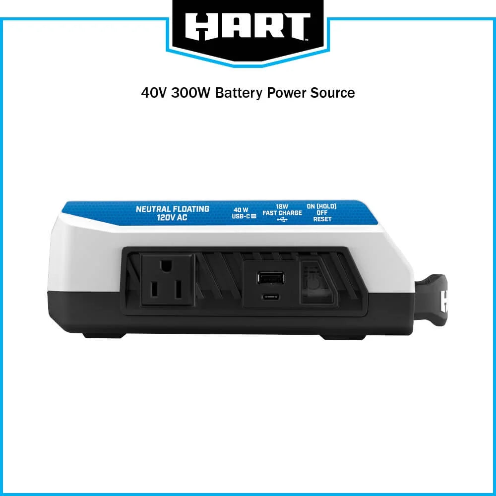 300 Watt Battery Powered Power Source with LED Light and Carry Handle R48200