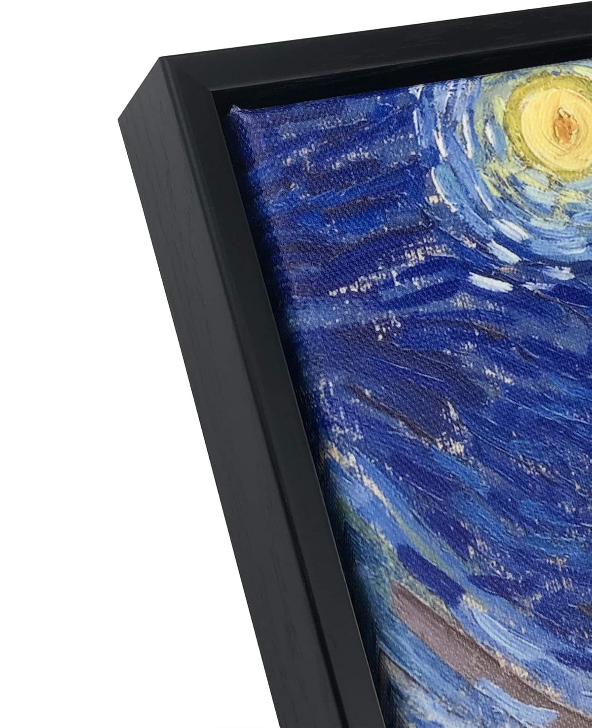 Framed Wall Art Canvas Prints of Starry Night Paintings Reproduction Black Frame Q2821