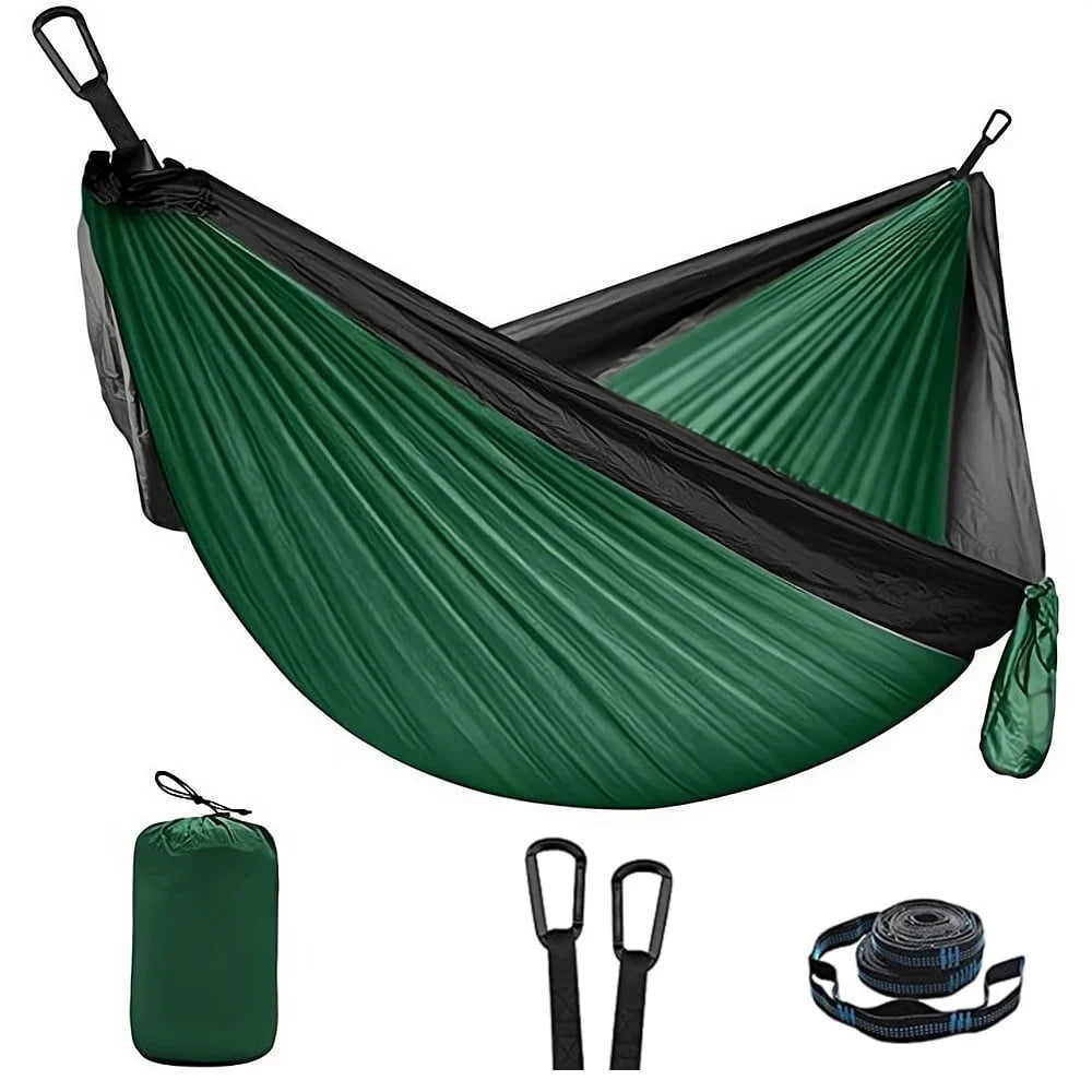Camping Hammock Double Portable Dark Green I68062