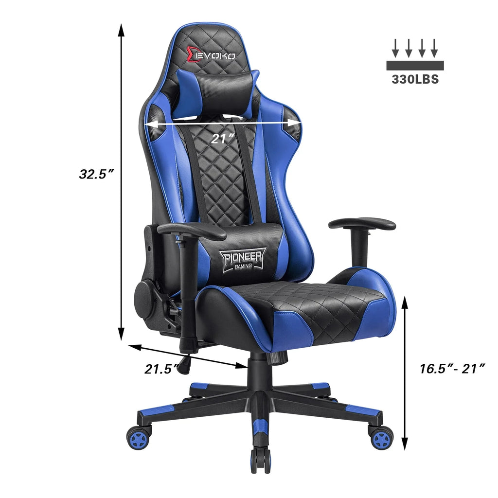 Red Ergonomic Gaming Chair with Headrest and Lumbar Support S64310
