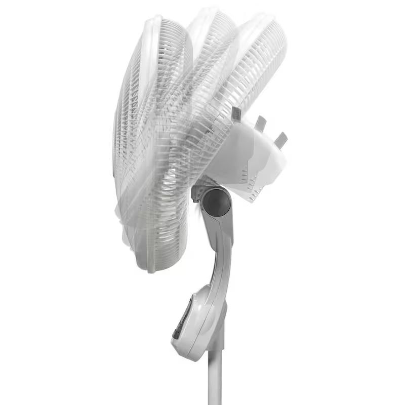 16 in. 3 Speed Oscillating Pedestal Fan with Remote Control in White Q433