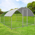 Large Metal Walk-in Chicken Coop with Anti-UV Cover D8276