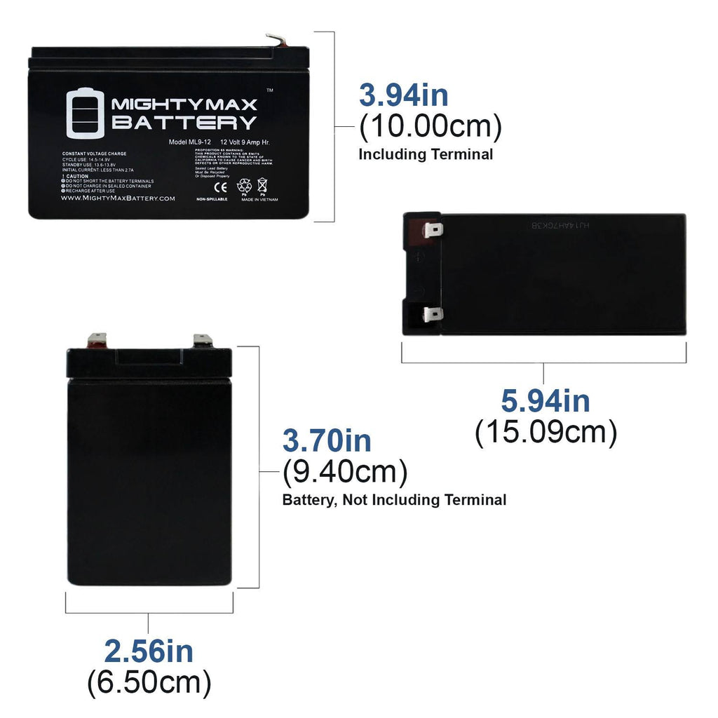 12V 9Ah Battery 10 Pack D6638