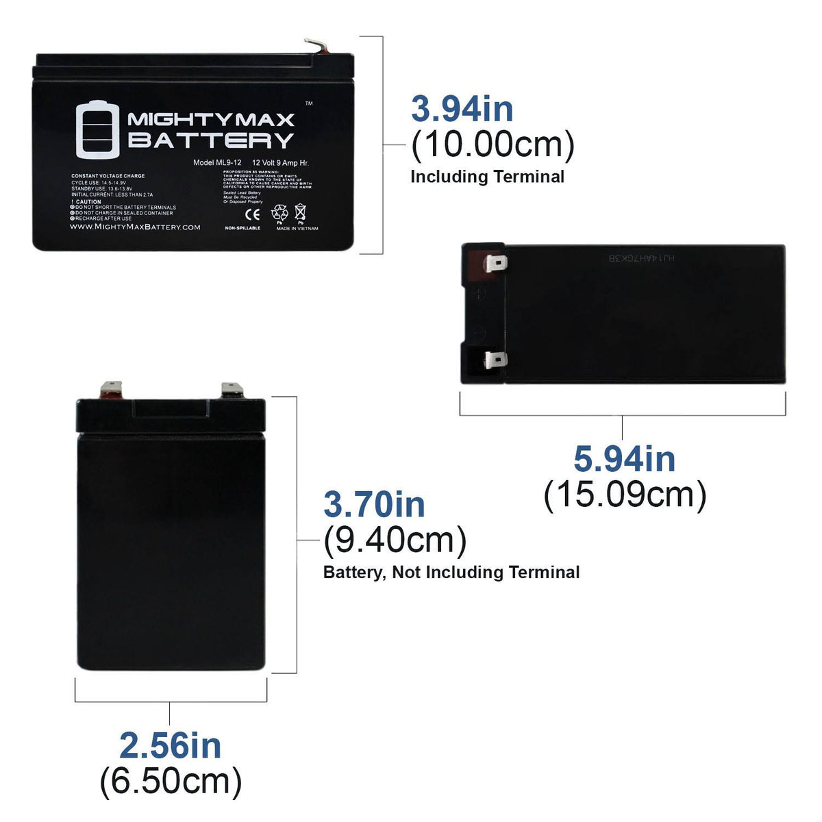 12V 9Ah Battery 10 Pack D6638