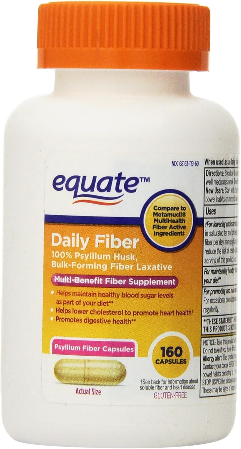 Fiber Supplement Capsules, 160-Count Bottle H873373