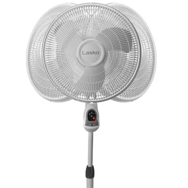 16 in. 3 Speed Oscillating Pedestal Fan with Remote Control in White Q433