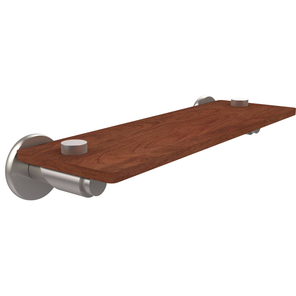 16 inch Solid IPE Ironwood Shelf Satin Nickel G62723