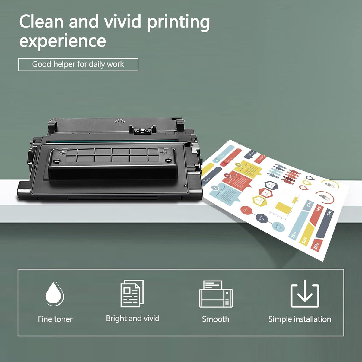 90A CE390A Black Toner Cartridge S6127