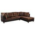 Brown Left Chaise Sectional F8521
