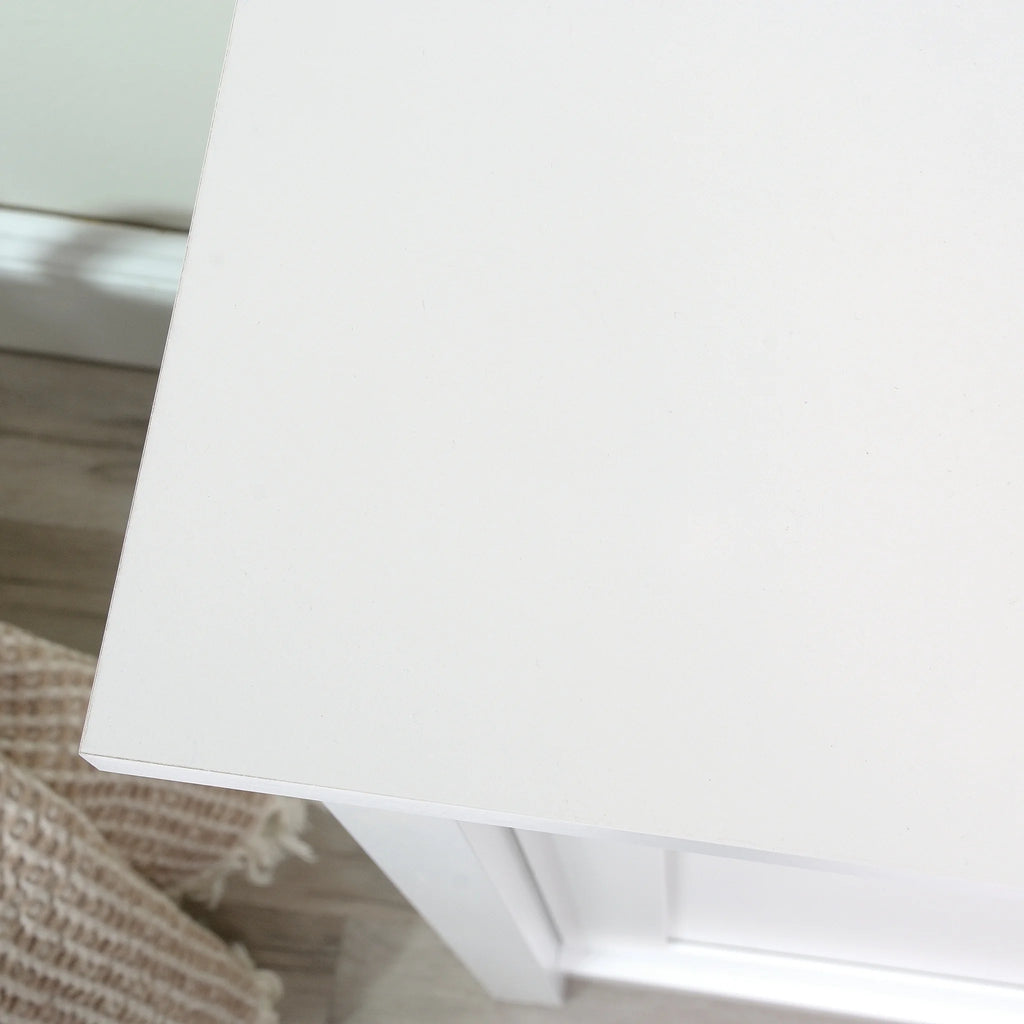 Soft White Storage Console TV Stand O5971