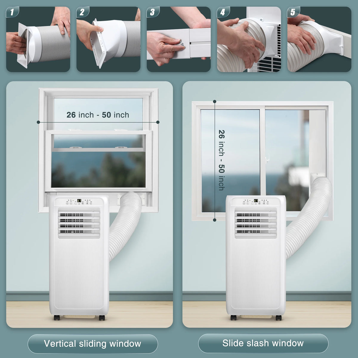 6000BTU Portable Air Conditioners 3-in-1 with Dehumidifier Fan K119693