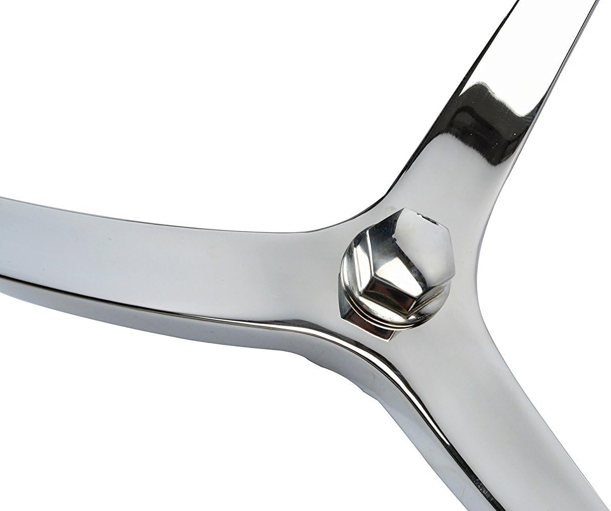 Stainless Steel Boat Steering Wheel 3 Spoke 13-1/2 Dia F77746