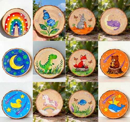 Unfinished Wooden Ornaments 30 Pcs U913