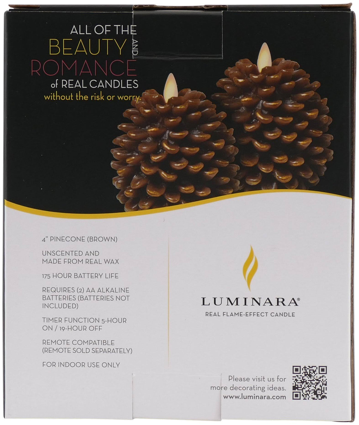 Flameless Pine Cone Candle I27285