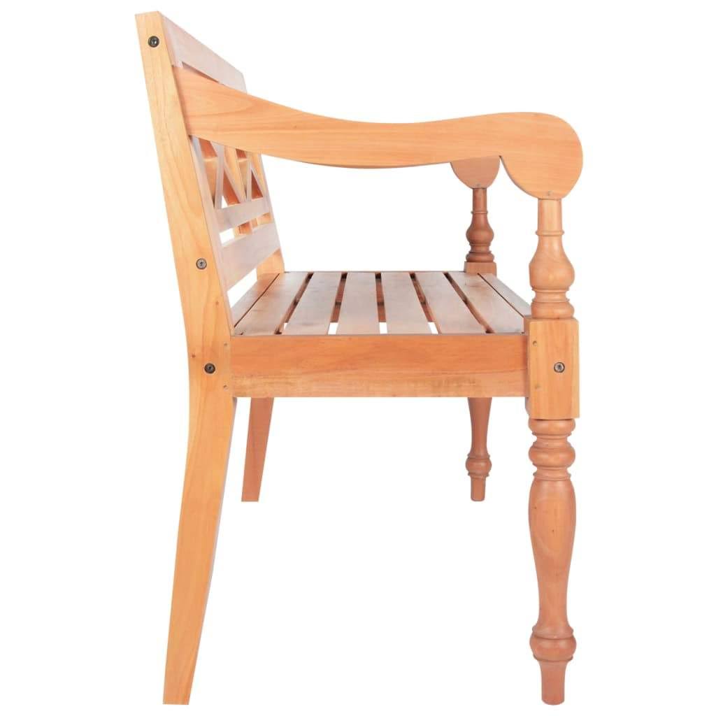 Solid Mahogany Wood White Bench T49888