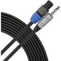 12g Speaker Cable Speakon to 1/4 Male 50 ft. Black M323051