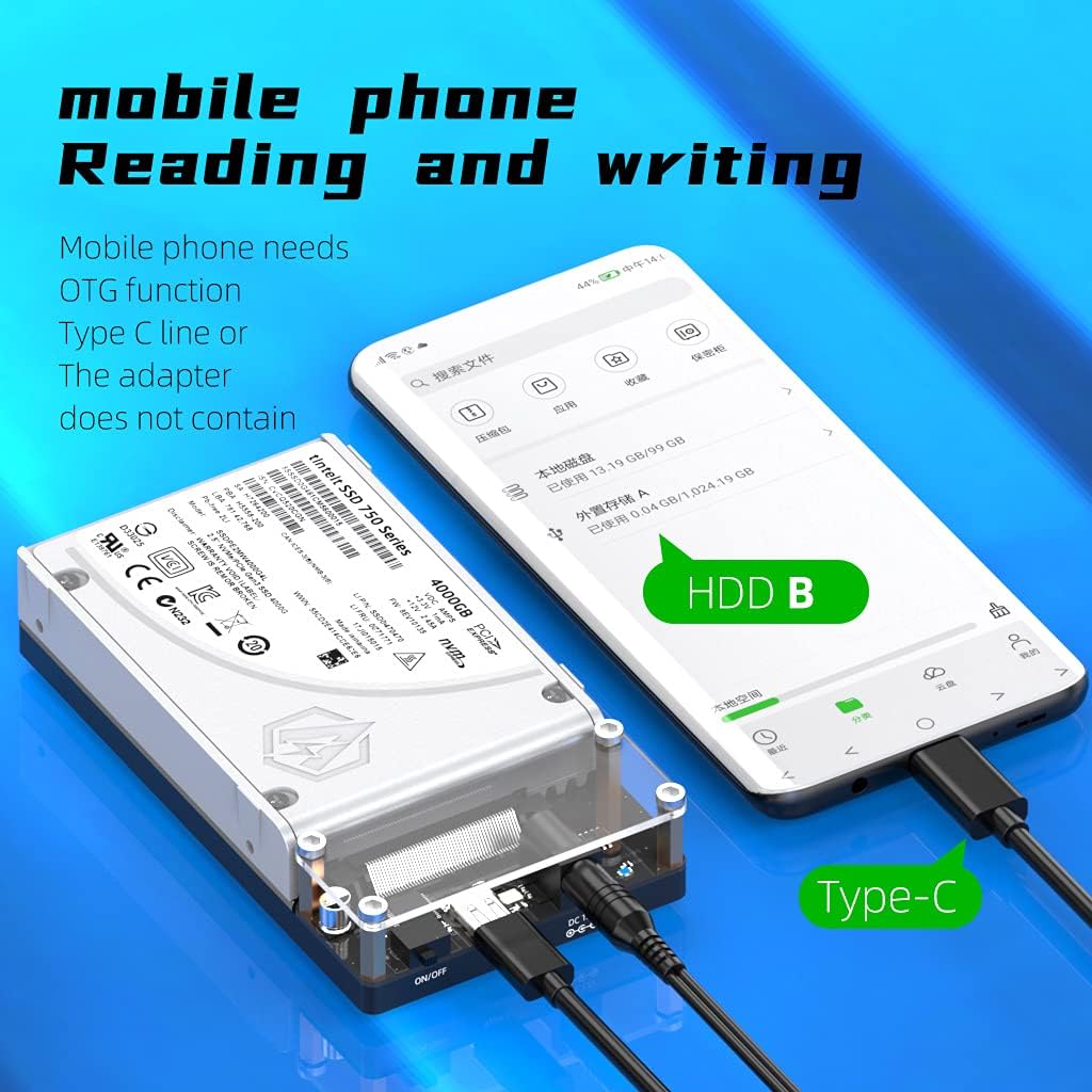 U.2 PCIe NVMe Hard Drive Enclosure with USB3.2 10Gbps Converter Docking Station M161