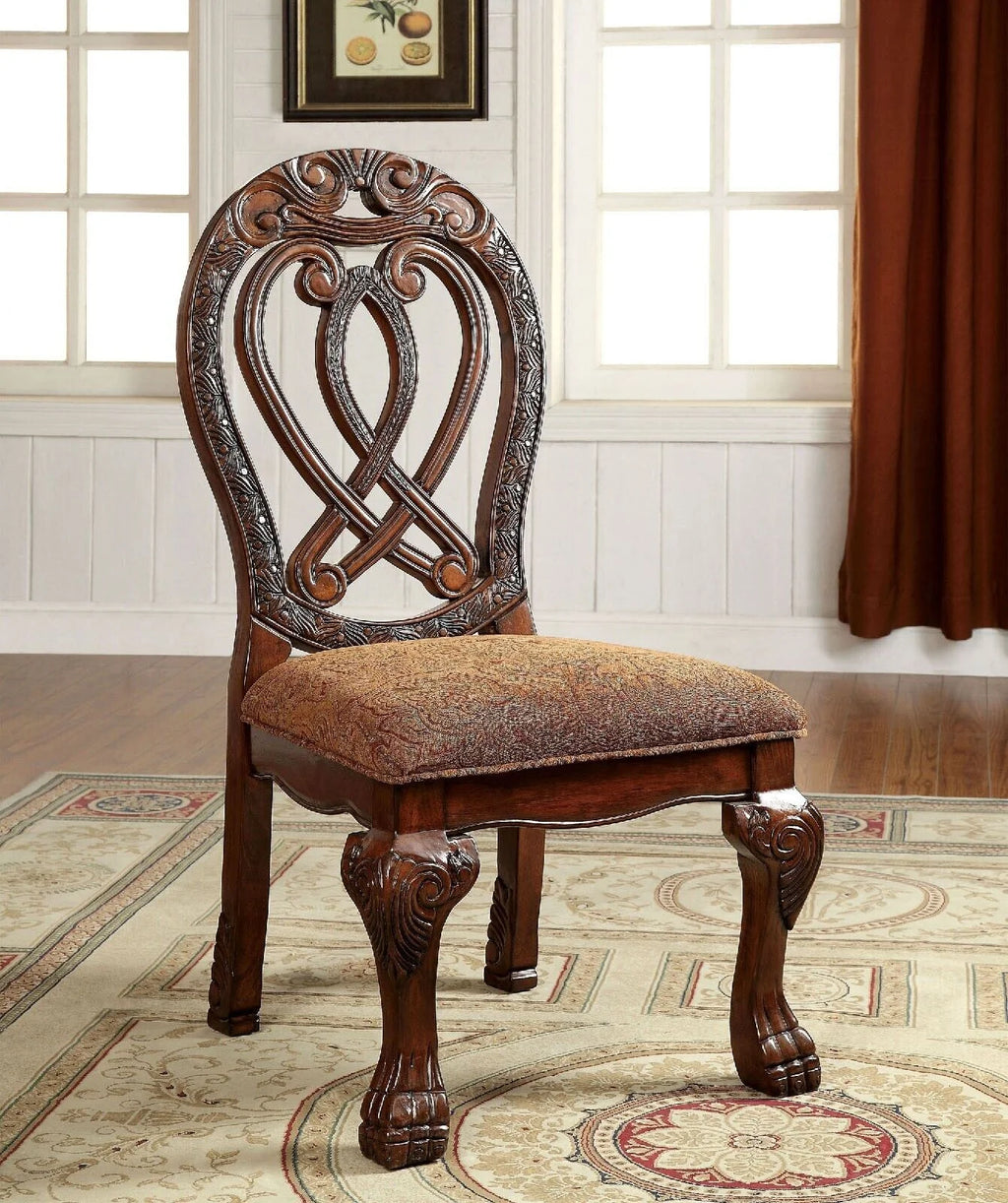 Cherry Solid Wood 7 Pc Dining Set E95506