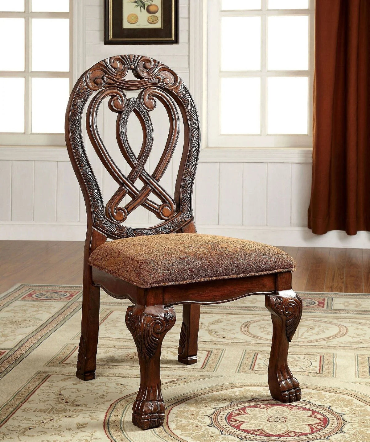 Cherry Solid Wood 7 Pc Dining Set E95506