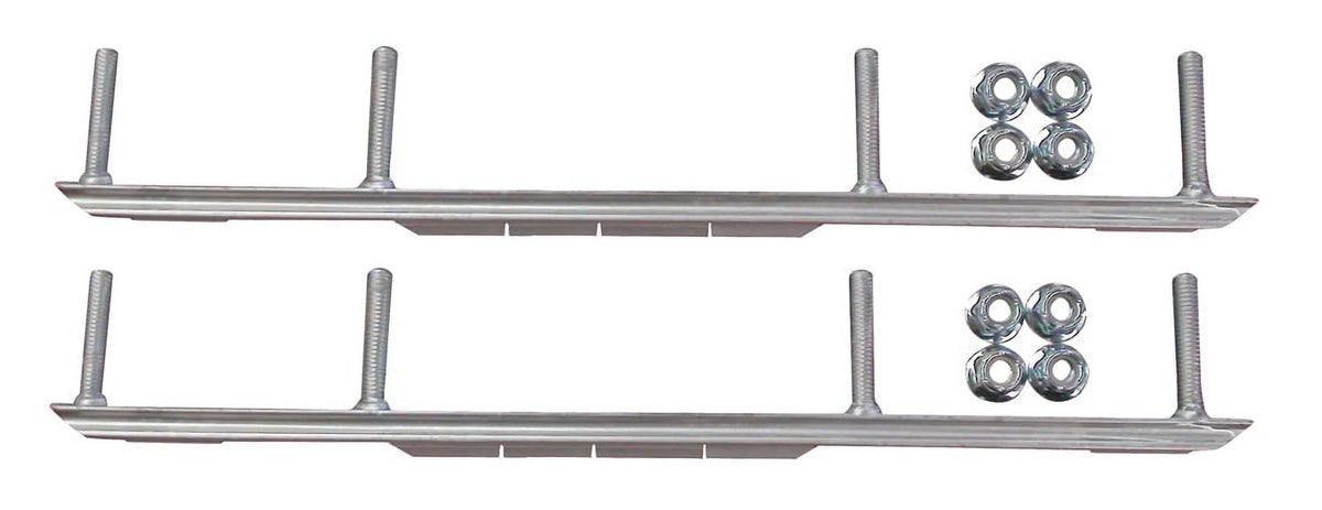 Blue Snowmobile Skis with 7.5" Shaper Bars Complete Kit T694