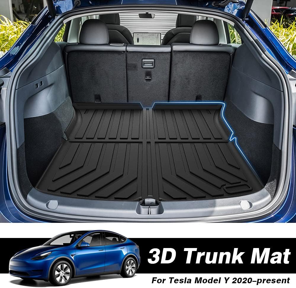 Custom Fit Car Cargo Mat for Tesla Model Y All Weather Cargo Liner Rear Trunk Liner Non-Slip TPO Y5490