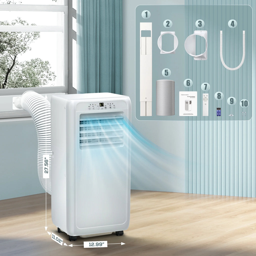6000BTU Portable Air Conditioners 3-in-1 with Dehumidifier Fan K119693
