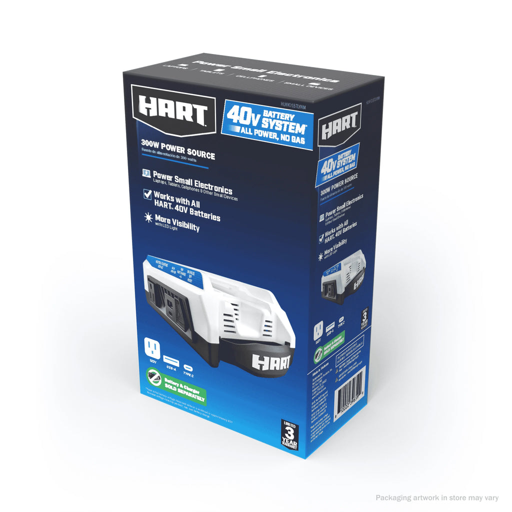 300 Watt Battery Powered Power Source with LED Light and Carry Handle R48200