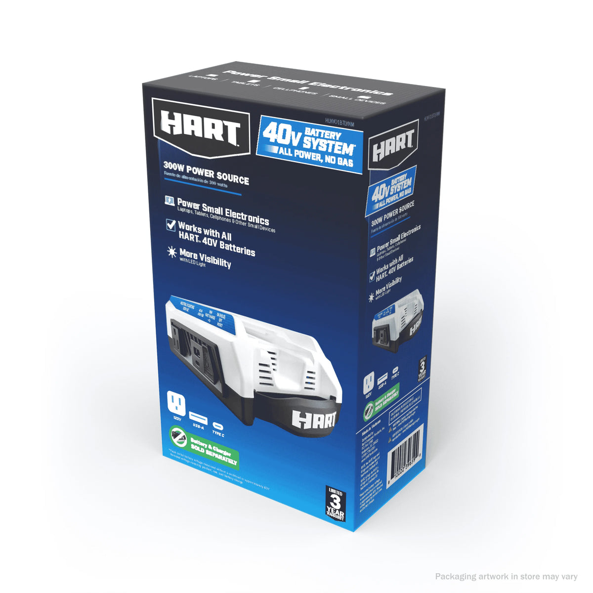 300 Watt Battery Powered Power Source with LED Light and Carry Handle R48200